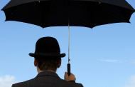 businessman with an umbrella